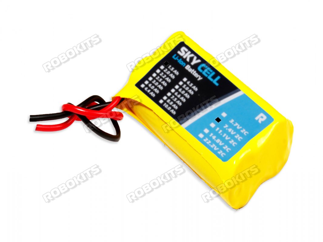 Li-Ion Battery 7.4V 1500mAh (2C) Wth inbuilt Charger-Protection