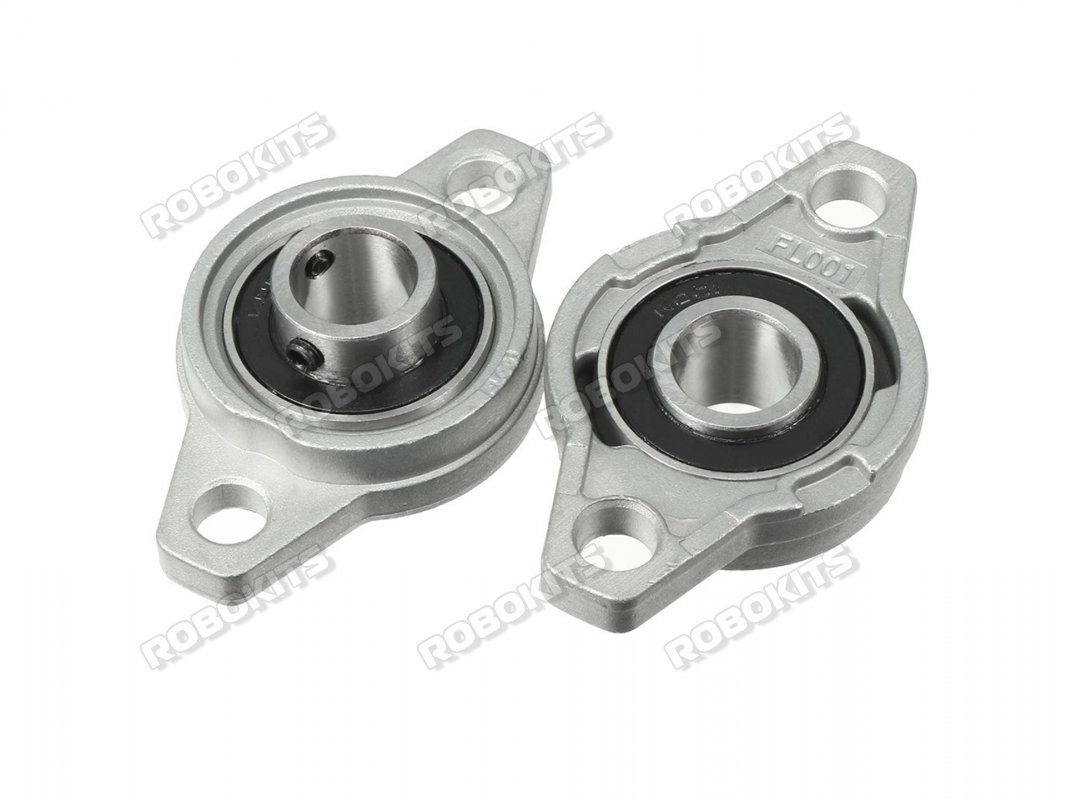 Astro KFL001 12mm Inner diameter High Quality Zinc Alloy Pillow Block Flange Bearing - Click Image to Close