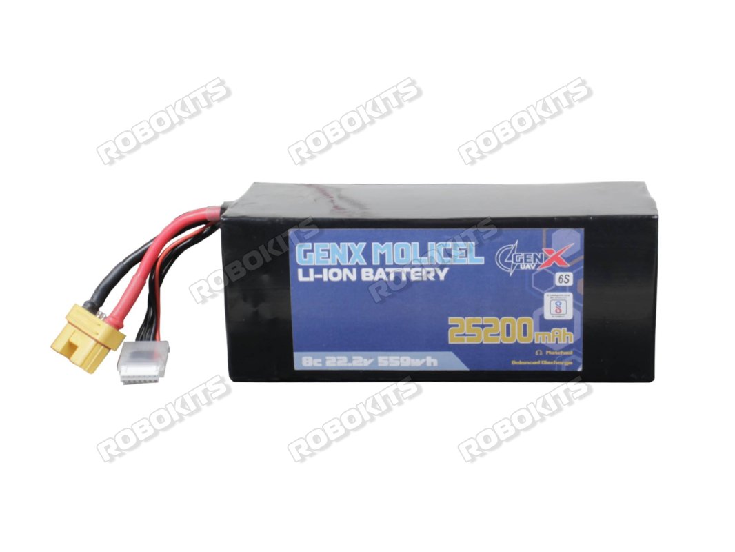 GenX Molicel 22.2V 6S6P 25200mah 8C/15C Premium Lithium Ion Rechargeable Battery