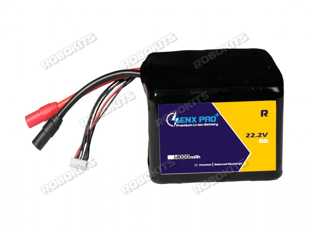 GenX Pro 22.2V 6S5P 14000mAh 120A/140A Discharge Premium Lithium Ion Rechargable Battery - Click Image to Close