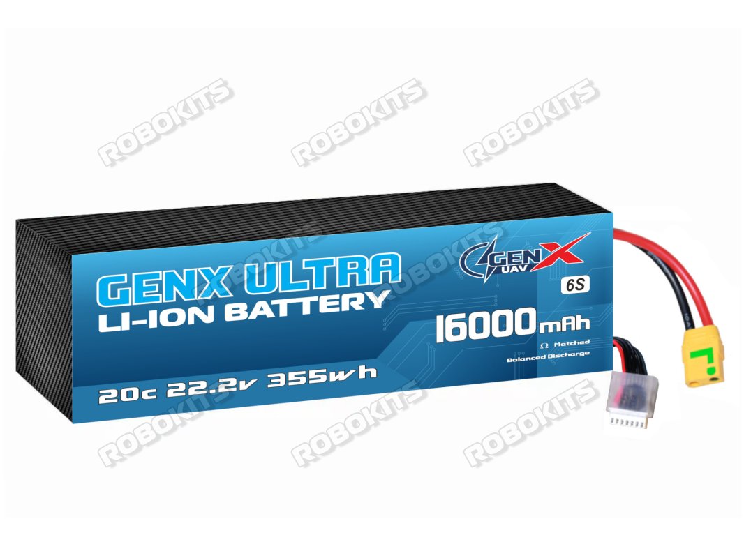 GenX Ultra 22.2V 6S4P 16000mah 20C/40C Discharge Premium Lithium ion Rechargeable Battery