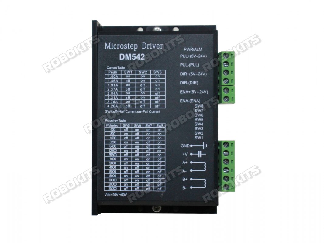 DM542-Digital Microstepping Stepper Driver 4.2A 18-50V DC - Click Image to Close