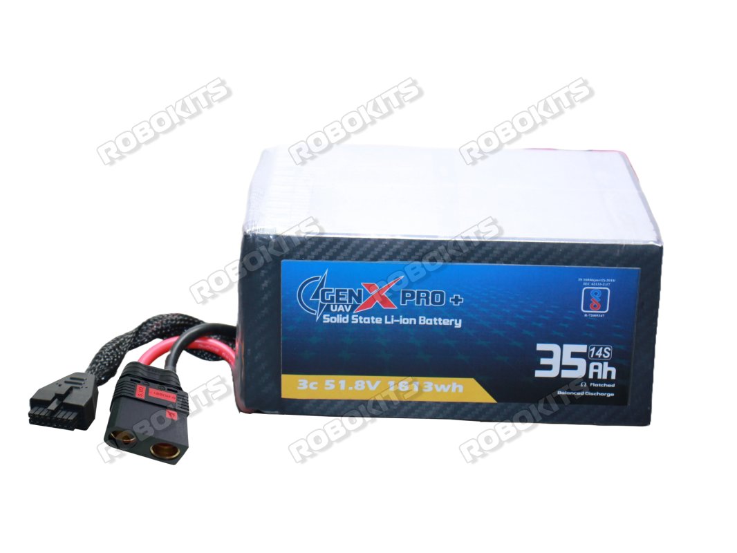 GenX Pro+ Solid State High Energy Density 51.8V 14S 35000mah 3C/5C Premium Li-ion Battery 320Wh/kg