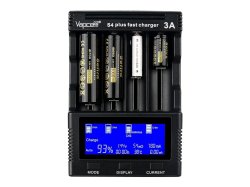 Vapcell 3A 4 Slots Rechargeable Battery Charger Tester For 18650 21700 26650 Cells