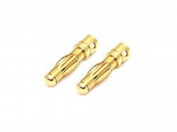 Gold Plated 3.5 mm Bullet Connector - Male MOQ 2pcs