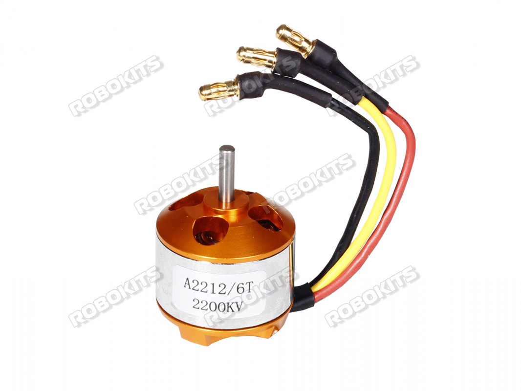 RC Brushless Motor 2212 2200KV With Soldered Banana Connector RC ...