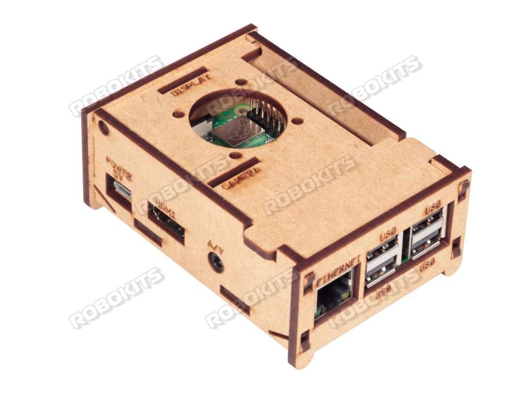 Enclosure for Raspberry Pi 3 B/B+ - MDF wooden - Click Image to Close