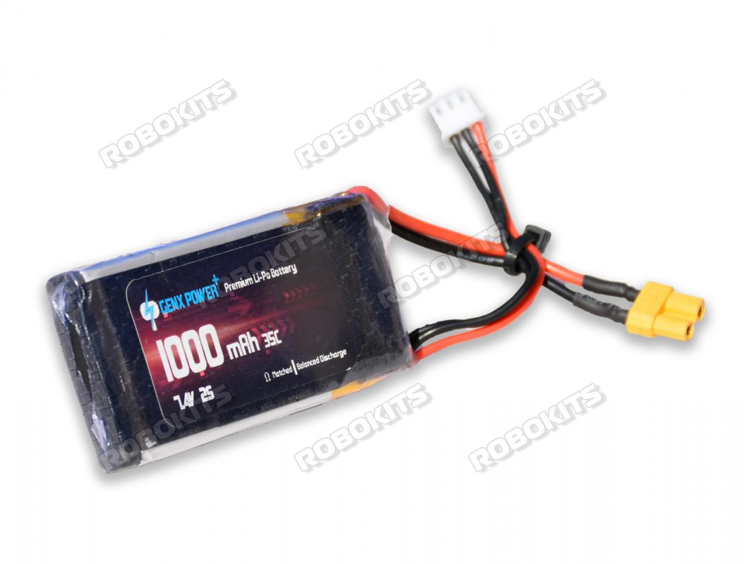 GenX 7.4V 2S 1000mAh 35C / 70C Premium Lipo Lithium Polymer Battery - Click Image to Close