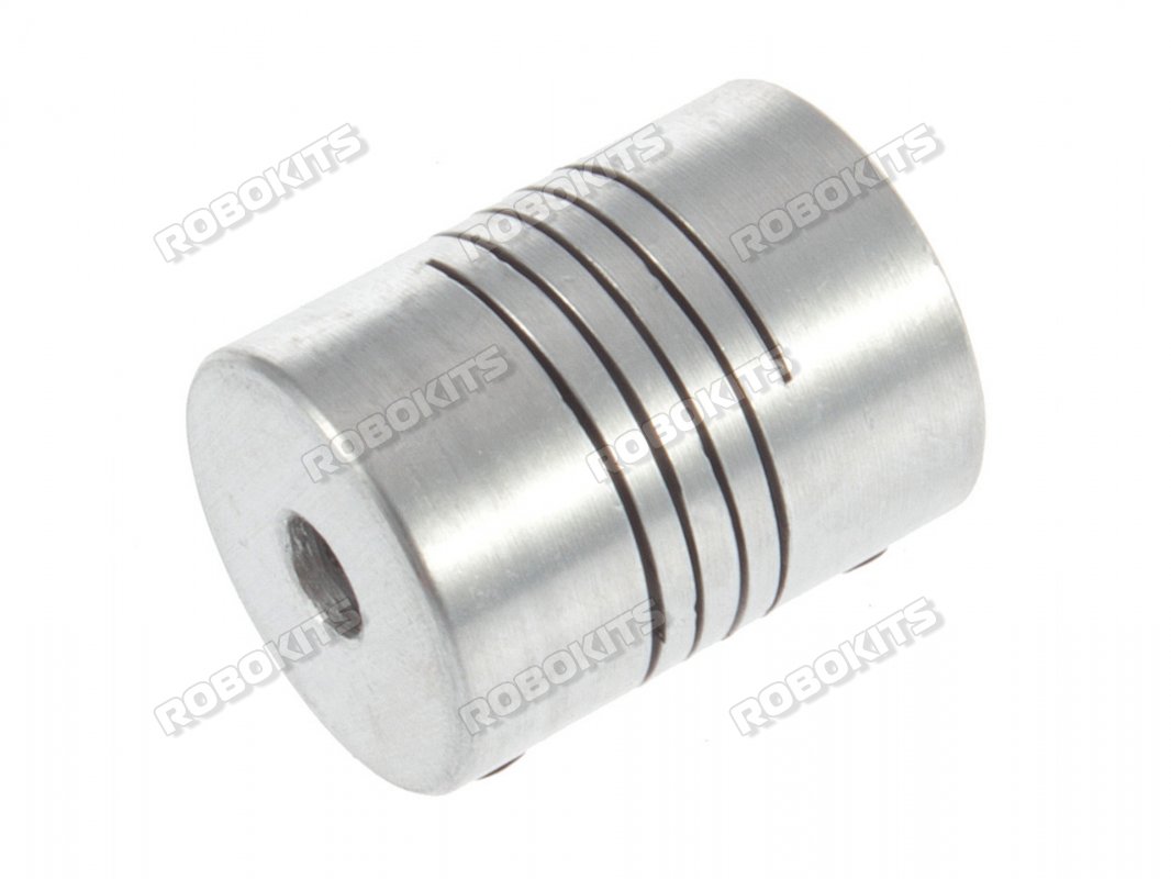 Aluminium Flexible Shaft Coupling 5mm to 6.35mm - Click Image to Close