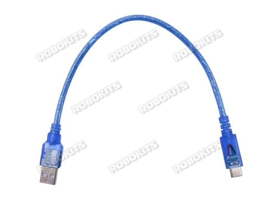 USB Cable (USB 2.0 Male to USB 2.0 Type C Male) Foil Braided Shielding Data Transfer Cable 30cm