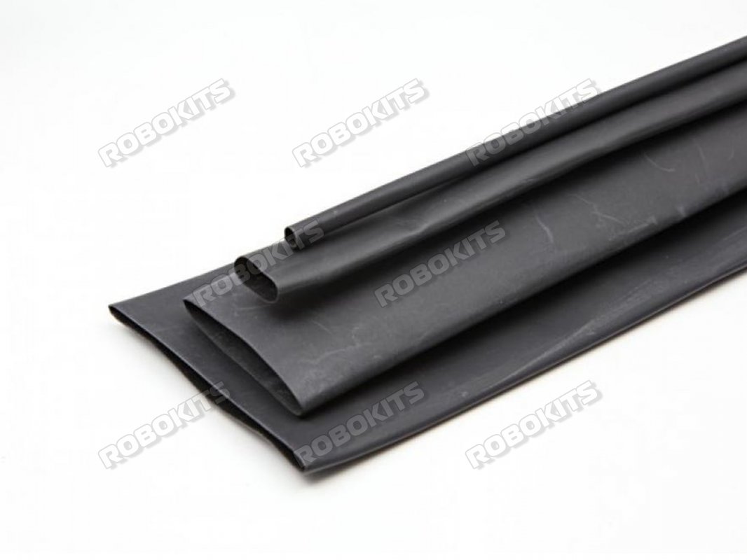 Heat Shrink Sleeve 8 mm Black Premium Quality Industrial Grade WOER (HST) MOQ 1 meter - Click Image to Close