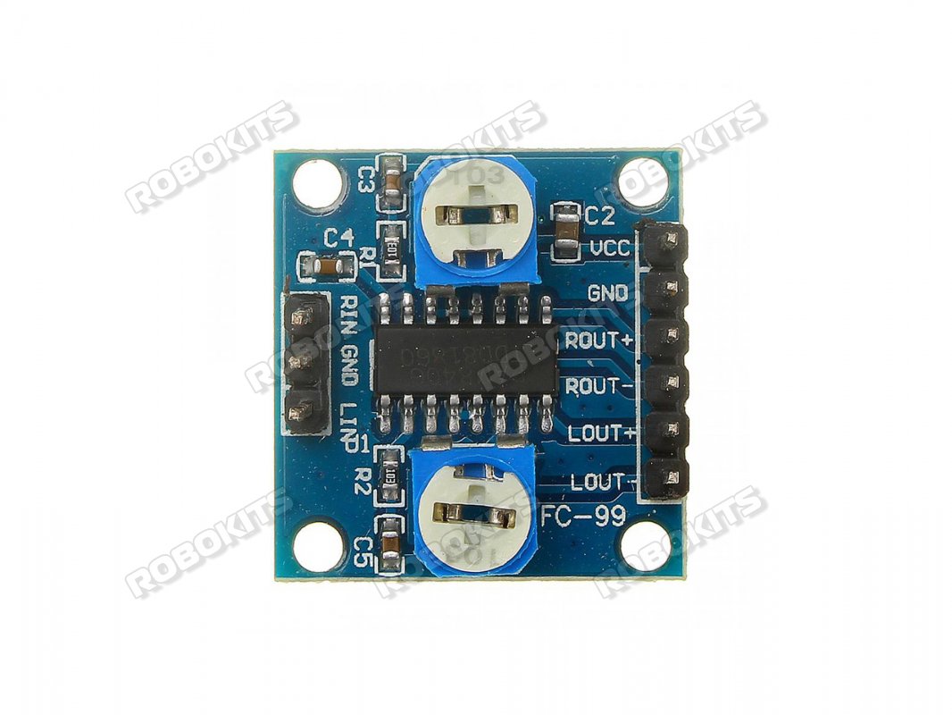 PAM8406 5Wx2 Stereo Noiseless Amplifier Board with Volume Potentiometer - Click Image to Close