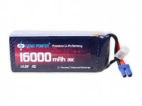 GenX 14.8V 4S 16000mAh 20C / 40C Premium Lipo Battery with EC5 Connector