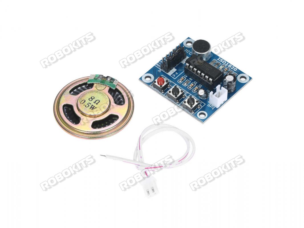 ISD1820 Voice Recorder & Playback Module onboard Microphone Speaker - Click Image to Close