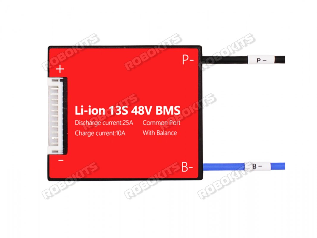 13S 25A 48V BMS Balance Common Port Charge Protection Board 3.7 Li-ion Cell