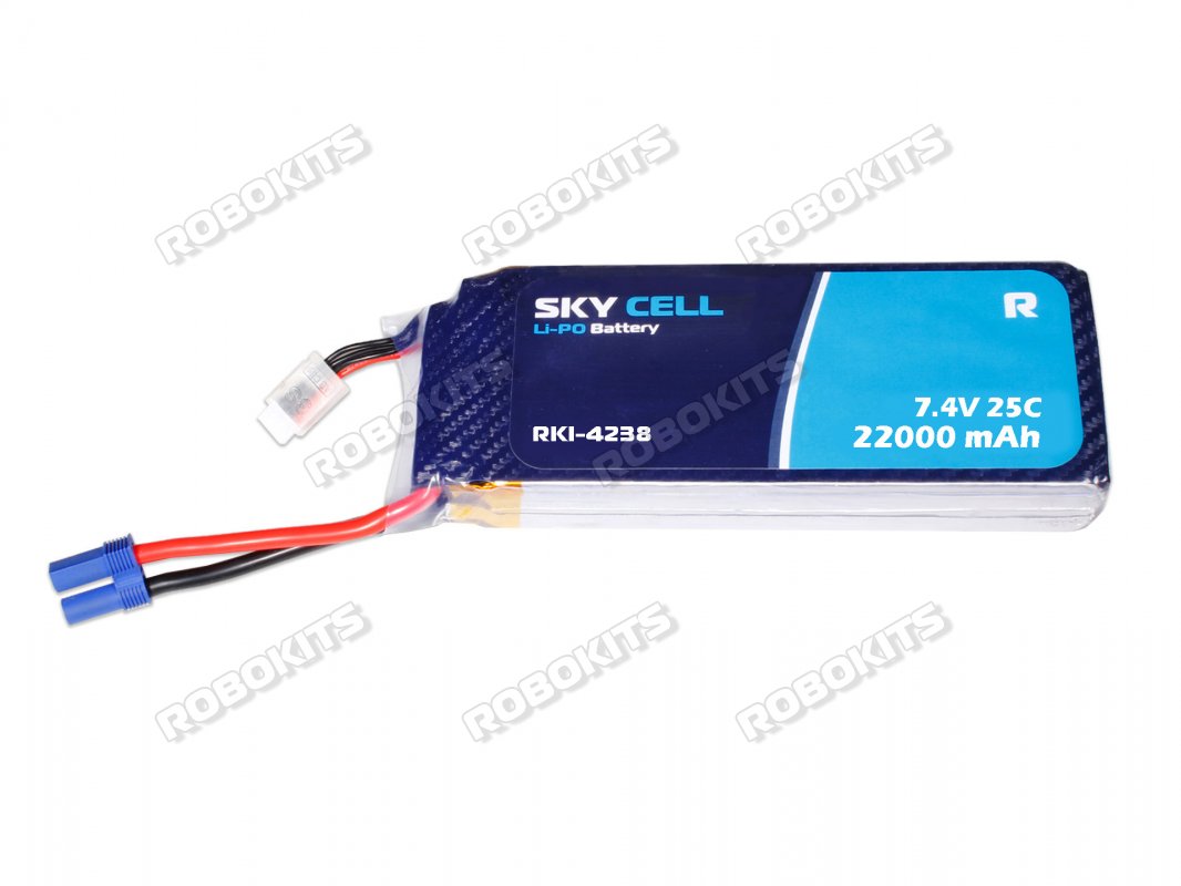 Skycell 7.4V 2S 22000mah 25C (Lipo) Lithium Polymer Rechargeable Battery