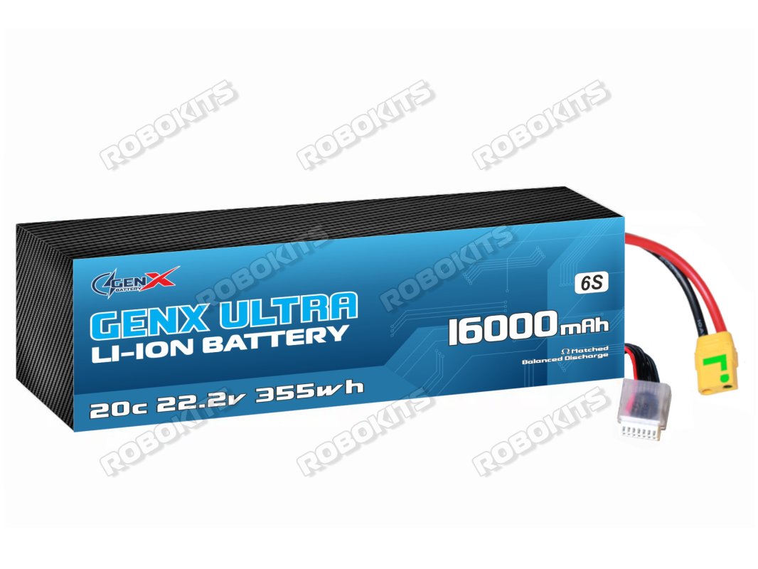 GenX Ultra 22.2V 6S4P 16000mah 20C/40C Discharge Premium Lithium ion Rechargeable Battery