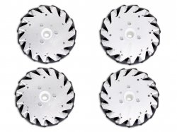 152mm Mecanum Wheel Set (2x Left, 2x Right) Basic - Bush type rollers