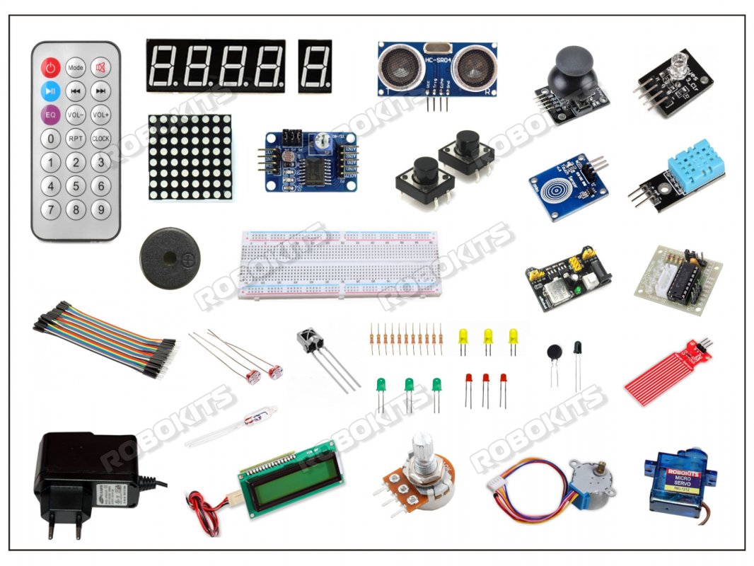 Starter Kit Embedded Prototyping Compatible with Raspberry Pi and Arduino