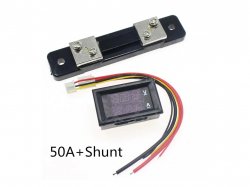 Mini 0.28inch LED Digital Voltmeter Ammeter DC 100V 50A Volt Ampere Meter Shunt