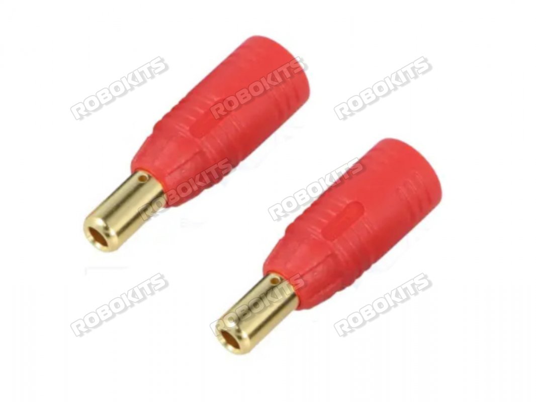 Amass AS150 Anti Spark Self Insulating Gold Plated Bullet Connector Male Red Original