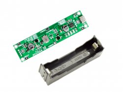 Lithium Battery Boost Module 12V UPS Protection Charging Board + Battery Holder For Lithium-Ion 18650 One Cell (PCB Mount)