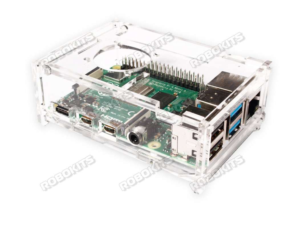 Transparent Acrylic Case For Raspberry Pi 4 Model B - Click Image to Close