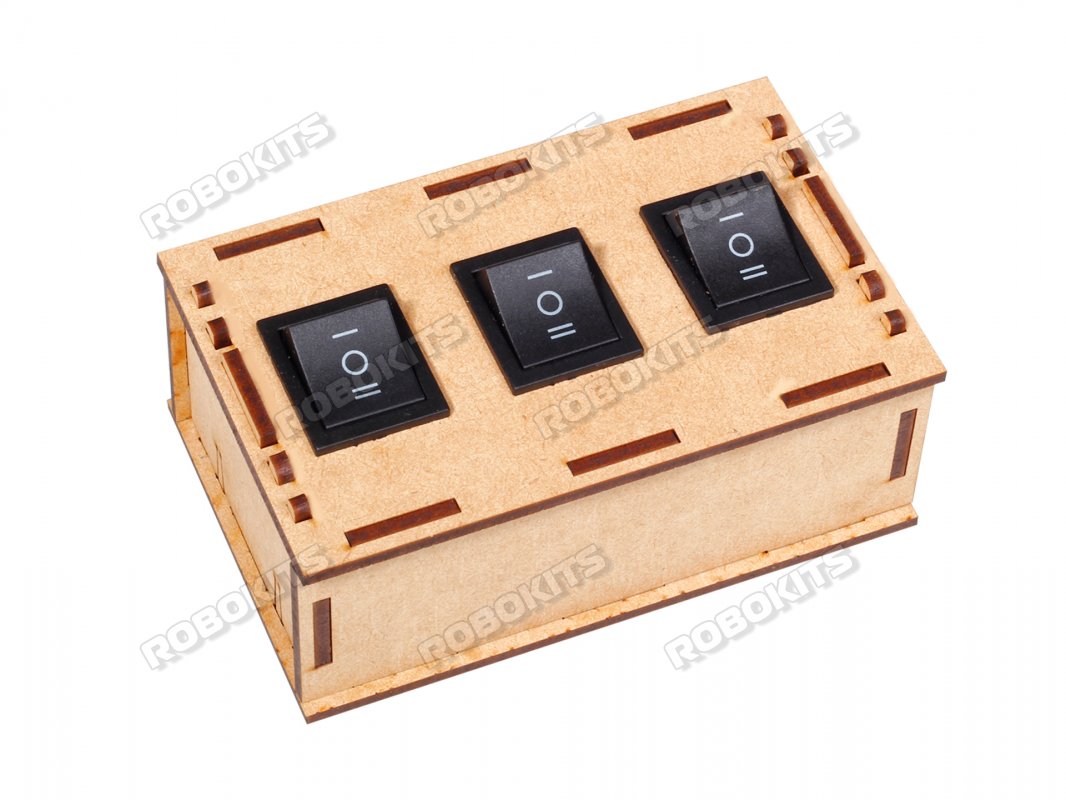 Switch Box for 3 DPDT Switches (High Quality) - Click Image to Close