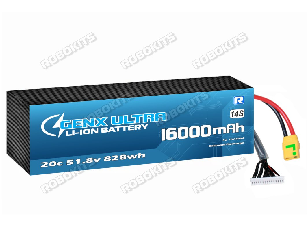 GenX Ultra 51.8V 14S4P 16000mah 20C/40C Discharge Premium Lithium ion Rechargeable Battery
