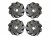 100mm Mecanum Wheel Set (2x Left, 2x Right) - Bearing Rollers