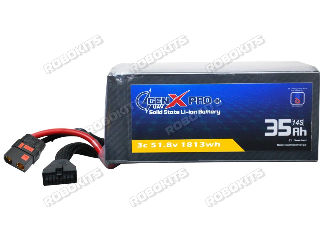 GenX Pro+ Solid State High Energy Density 51.8V 14S 35000mah 3C/5C Premium Li-ion Battery 320Wh/kg