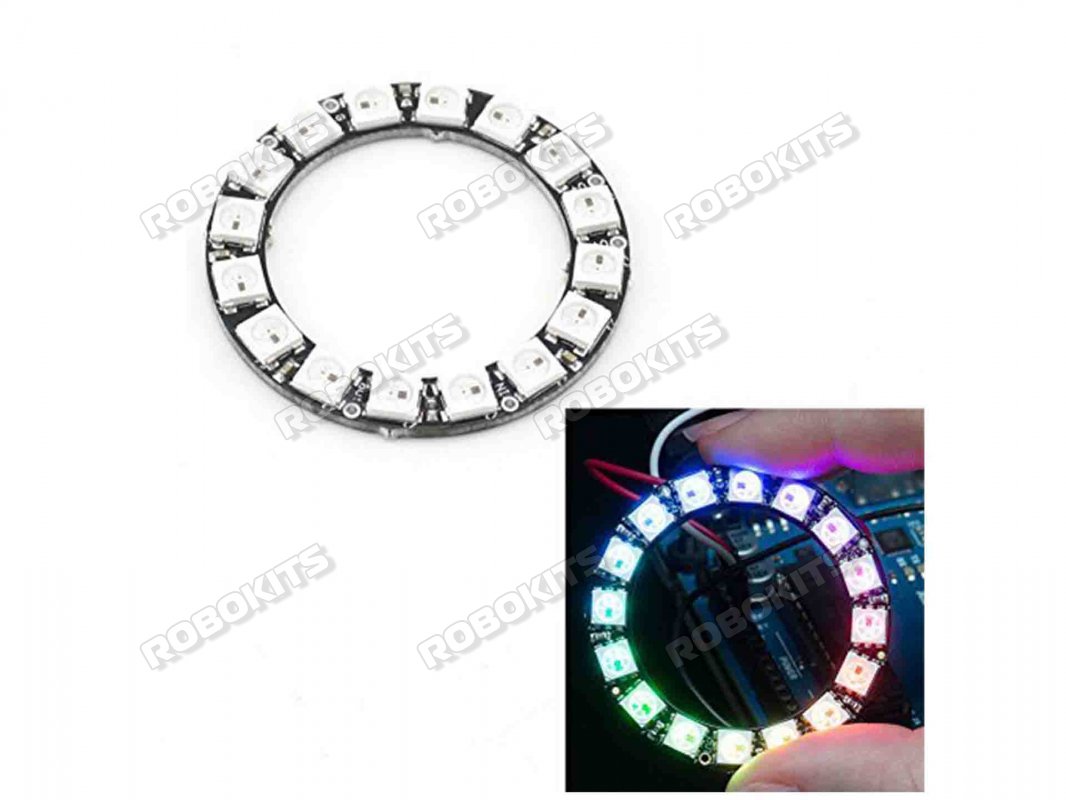 16Bit WS2812 5050 RGB LED Built-in Full Color Driving Lights Ring Development Board - Click Image to Close