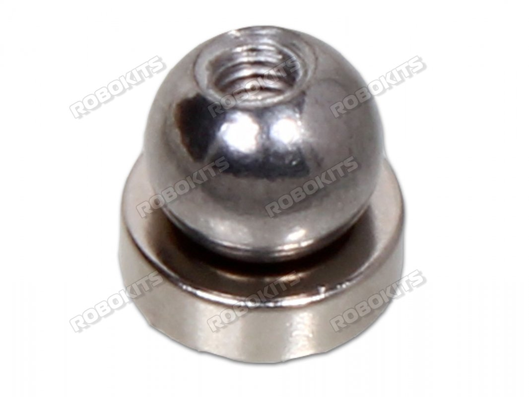 Magnetic Ball joint with Threaded Ball and Flat Round Magnet