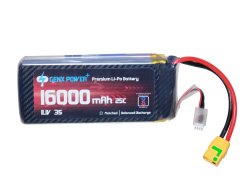 GenX 11.1V 3S 16000mAh 25C / 50C Premium Lipo Lithium Polymer Battery with Antispark XT90s connector