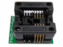 Programming Socket for SOP8(OTS16) to 8pin Breakout with 3.9mm IC Width and 1.27mm Pitch