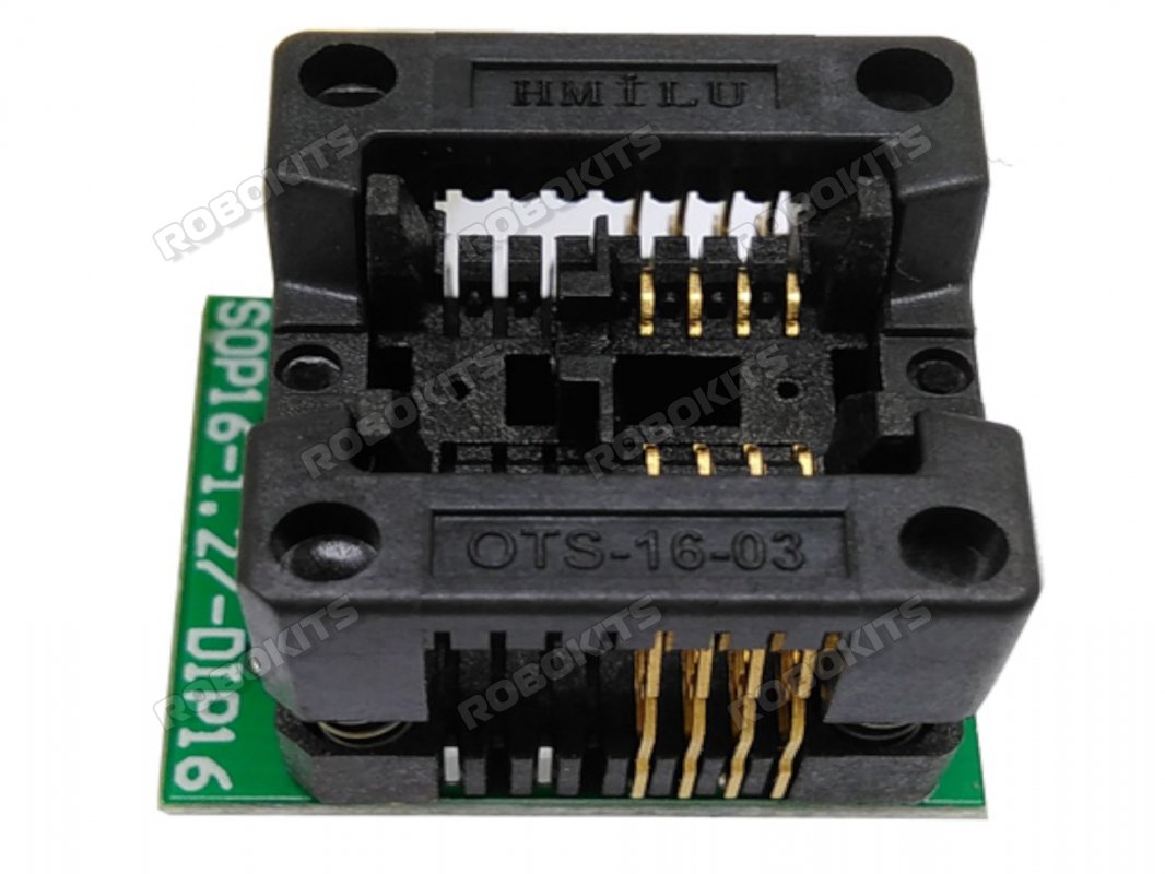 Programming Socket for SOP8(OTS16) to 8pin Breakout with 3.9mm IC Width and 1.27mm Pitch