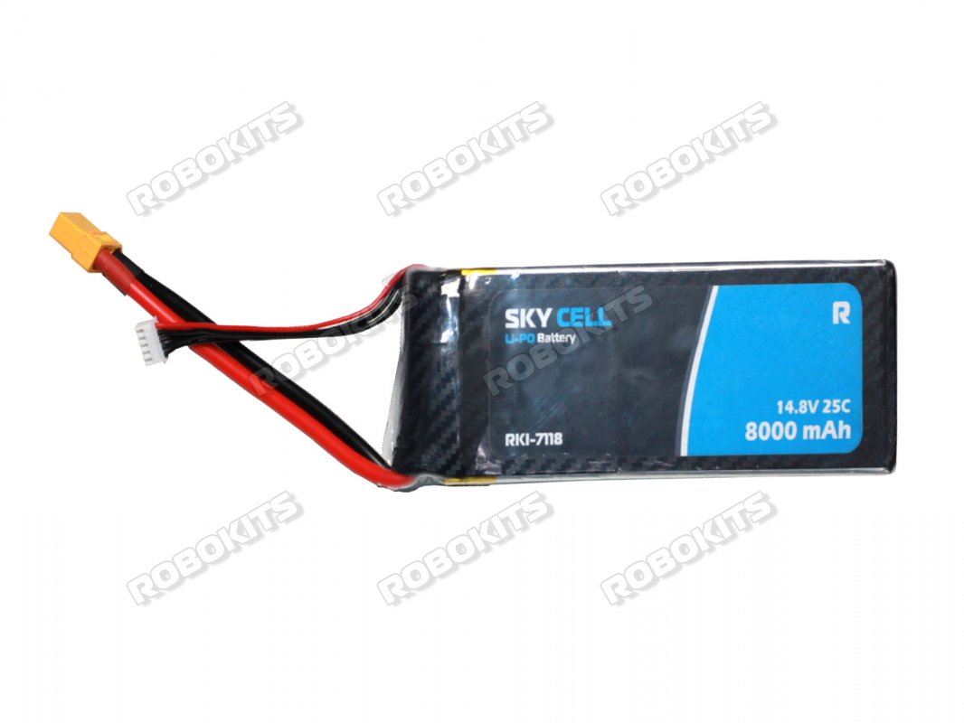 Skycell 14.8V 4S 8000mah 25C (Lipo) Lithium Polymer Rechargeable Battery