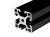 Astro Black Anodized Heavy duty Industrial Aluminium Alloy 4040 T-Slot Profile