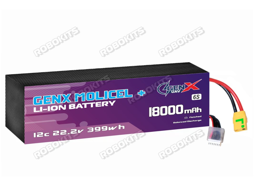 GenX Molicel+ 22.2V 6S4P 18000mah 12C/20C Premium Lithium Ion Rechargeable Battery