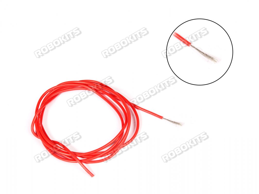 High Temperature Super Flexible Grade Silicone Wire 22AWG Red MOQ 2 meter - Click Image to Close