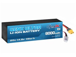 GenX Ultra 14.8V 4S2P 8000mah 20C/40C Discharge Premium Lithium ion Rechargeable Battery