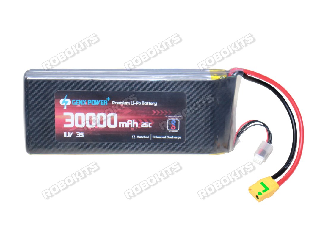 GenX 11.1V 3S 30000mAh 25C / 50C Premium Lipo Battery with Antispark XT90s connector