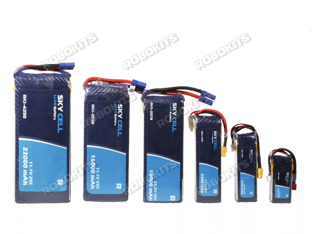 Skycell 22.2V 6S 3300mah 25C (Lipo) Lithium Polymer Rechargeable Battery - Click Image to Close