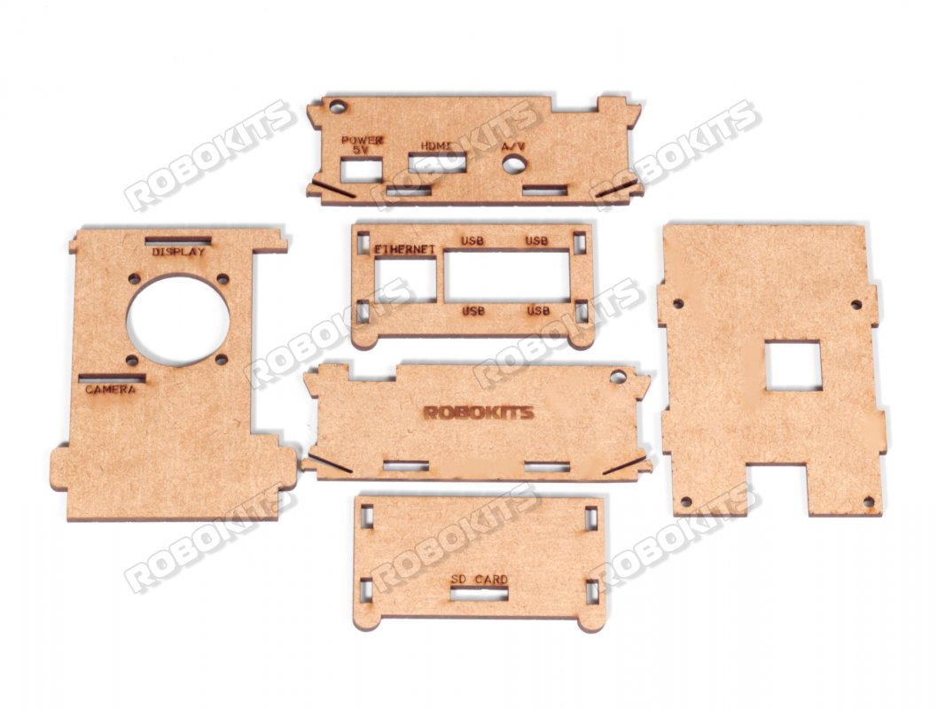 Enclosure for Raspberry Pi 3 B/B+ - MDF wooden - Click Image to Close