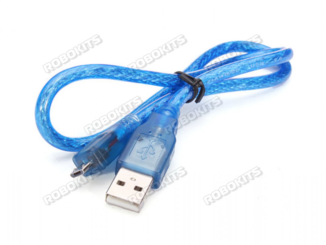 USB Cable (USB 2.0 A to Mini B) compatible with Arduino Due/Leonardo/Pro Micro - 30cm