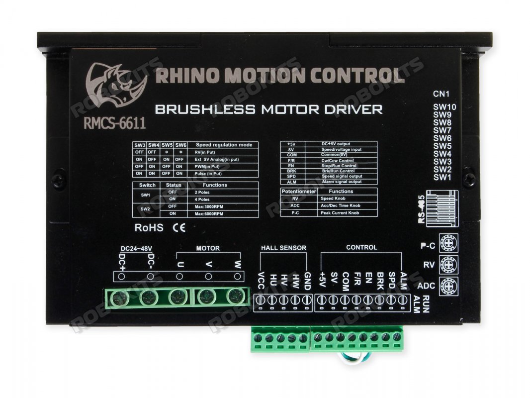 Brushless Motor Driver DC24-48V 750W (BLDC) Modbus RTU Compatible - Click Image to Close