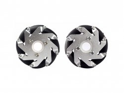 60mm Mecanum Wheel Set (1x Left, 1x Right) Basic - Bush type rollers