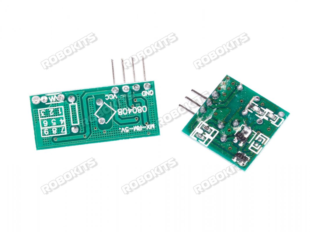 Rf super regenerative module 433Mhz Transmitter + Receiver - Click Image to Close