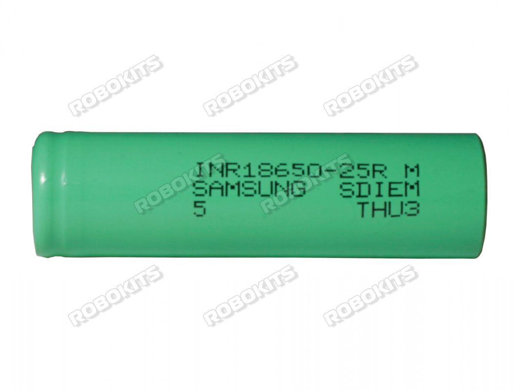 Samsung 25R 18650 2500mAh High drain FLAT TOP Lithium ion battery