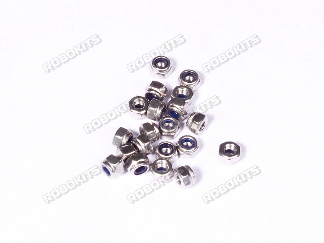 M3 Nyloc Nuts 304 Stainless Steel MOQ 25 Pcs